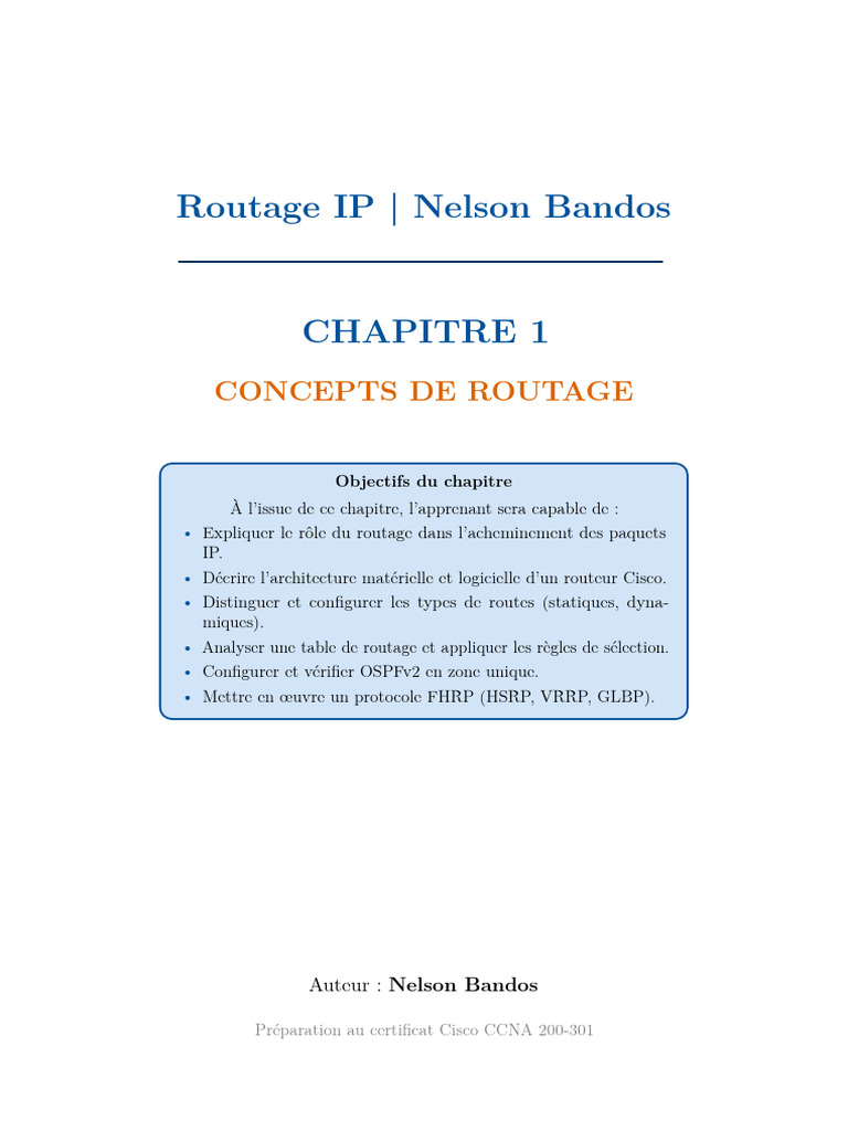 Les Concepts de Routage IP de A À Z - Nelson Bandos | PDF | Routage ...