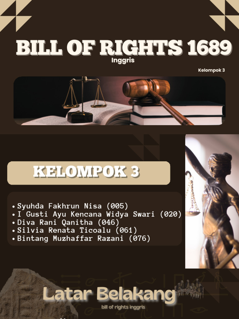 PPT K3 BILL OF RIGHTS 1689 | PDF