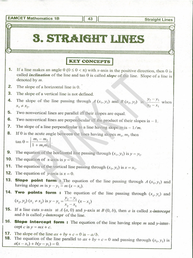 1b - Straight Lines | PDF