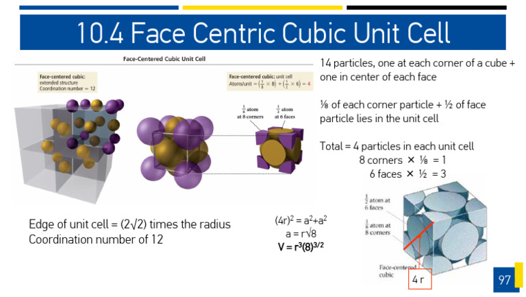 Face Centric Cubic Unit Cell | PDF
