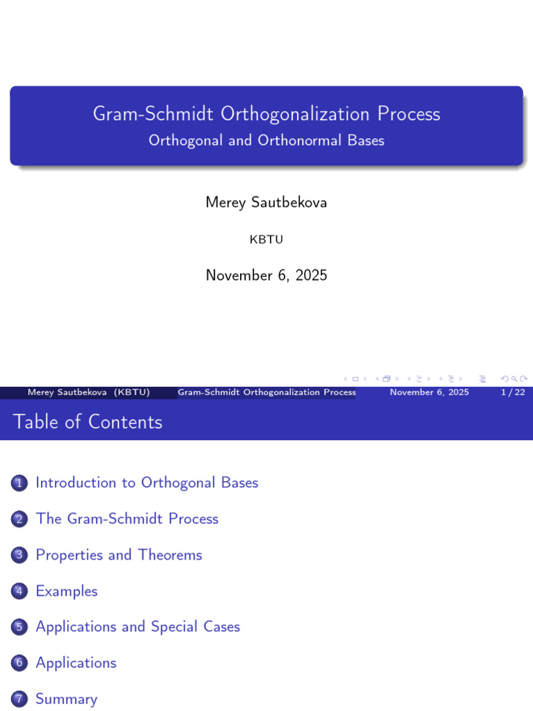 Week_10_Gram_Schmidt_Orthogonalization | PDF | Linear Algebra | Algebra