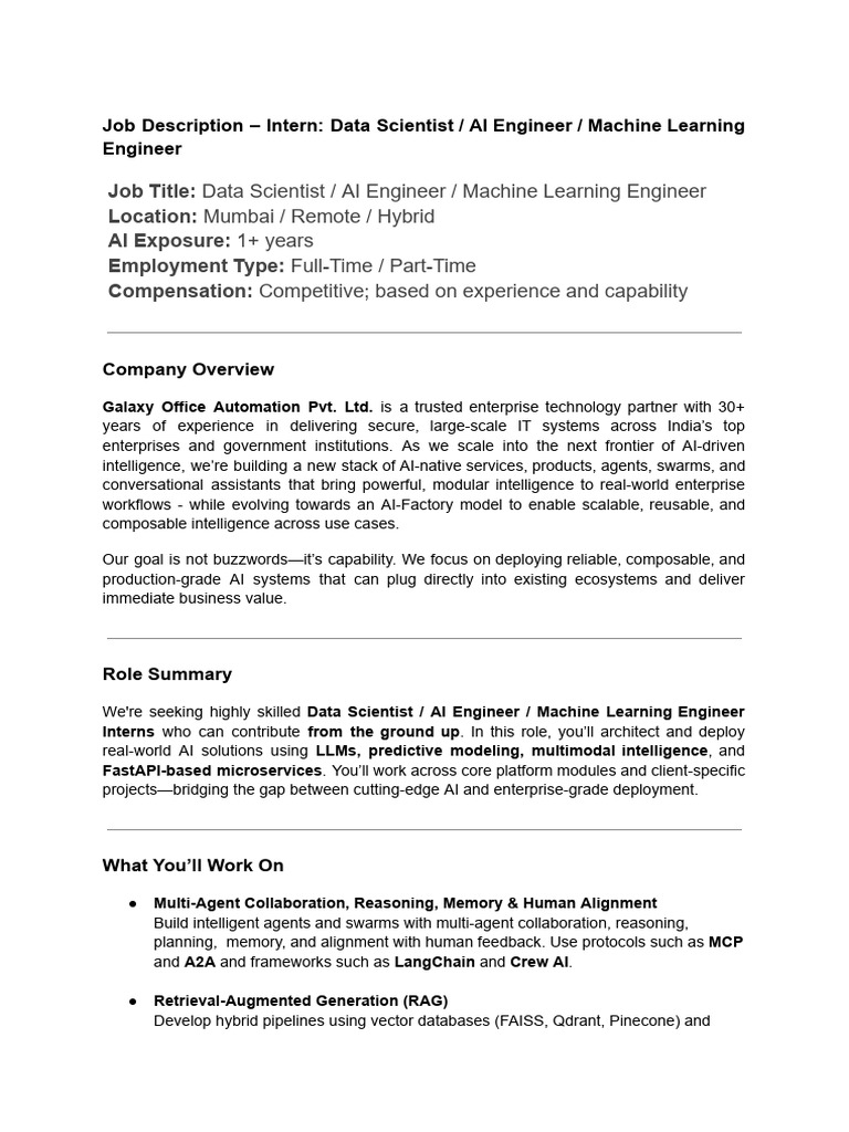 Intern - Data Scientist | PDF | Computing | Information Technology