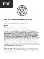 Download CASE FILE Texas Declaratory and Injunctive Relief Based on Wrongful Foreclosure Trespass to Try Title and Quiet Title Miller et al v Homecomings Financial LLC et al by Deontos SN102466577 doc pdf