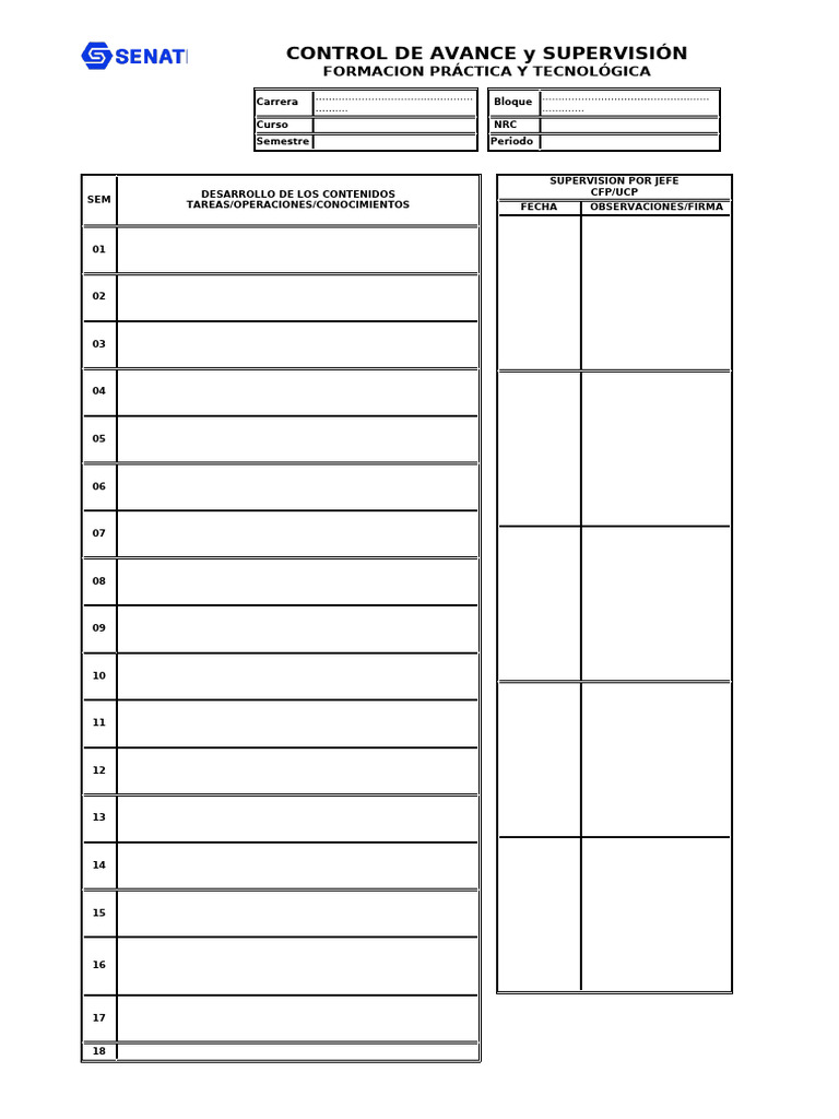 Control de Avance y Supervisi - N | PDF