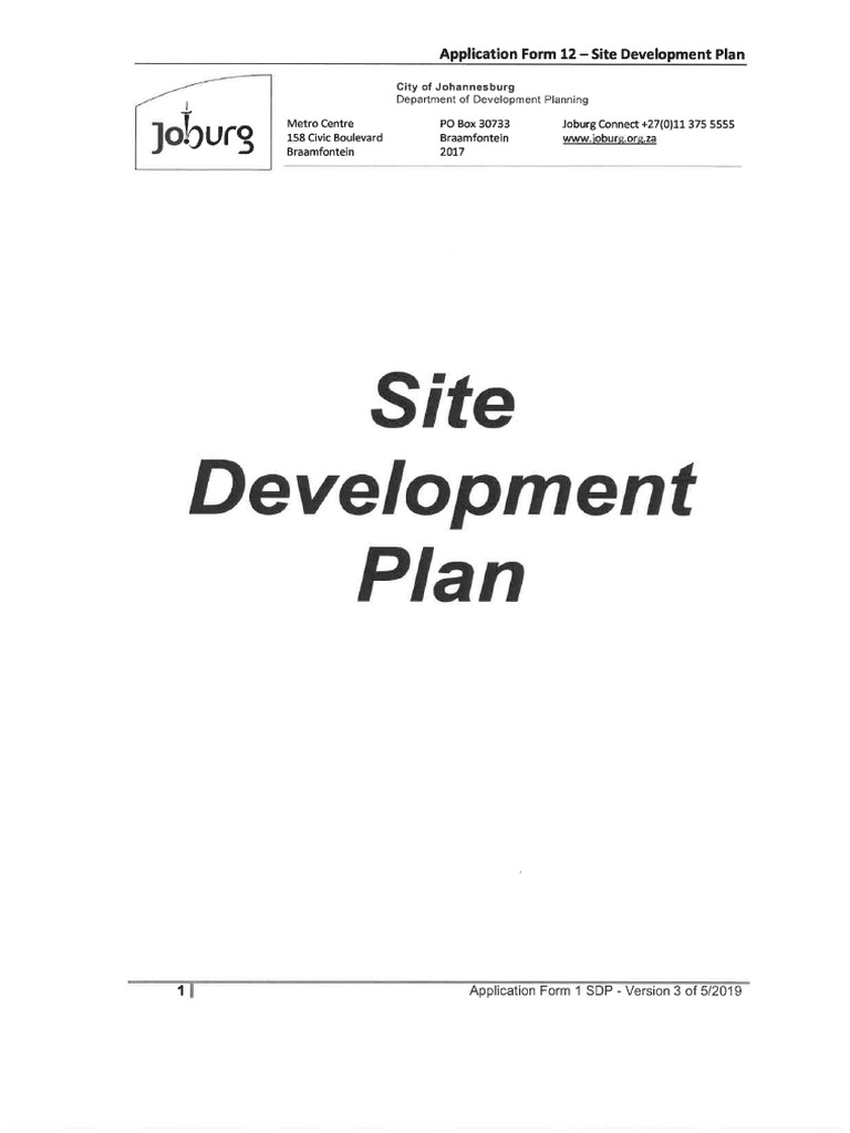 Form 12 Site Development Plan | PDF