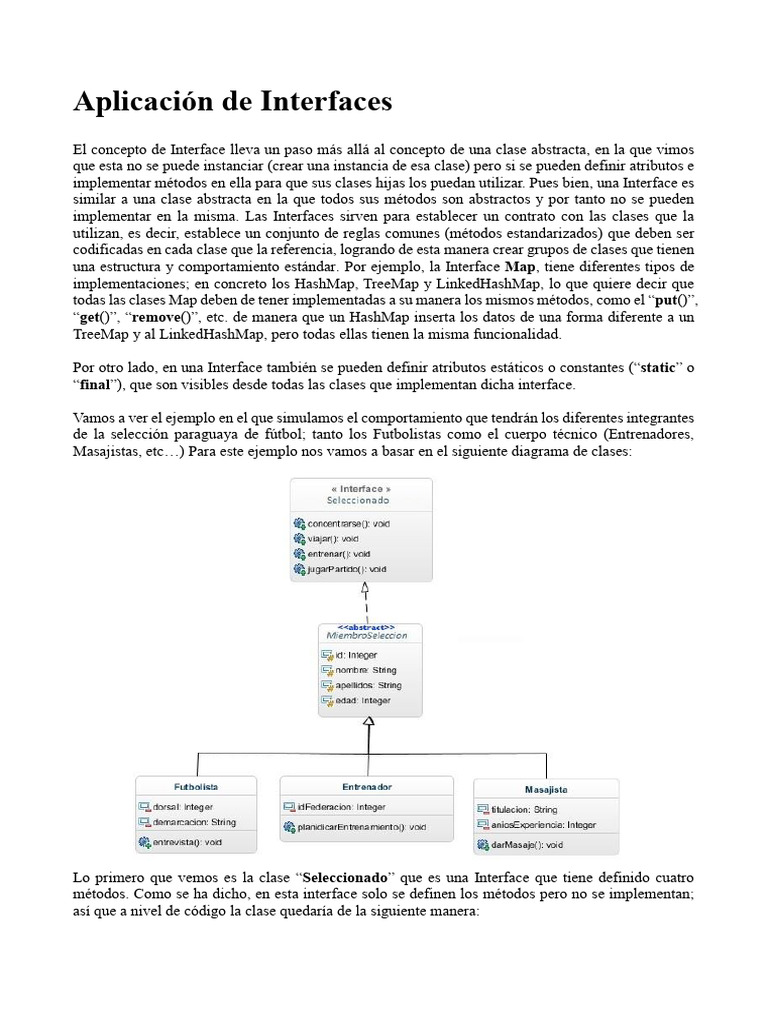 Aplicación de Interfaces en Java | PDF | Java (lenguaje de programación ...