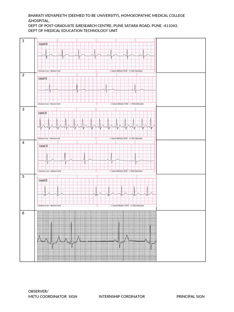 Ecg Student Workbook | PDF