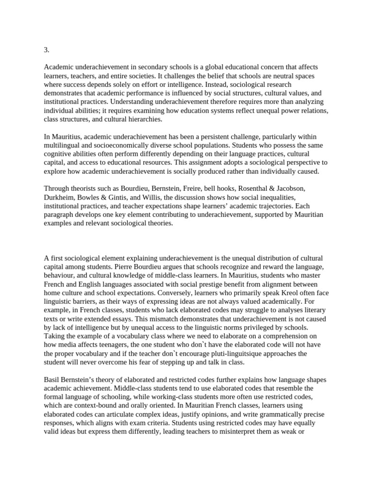 Allison Rousseau - french sociology individual assignement | PDF ...