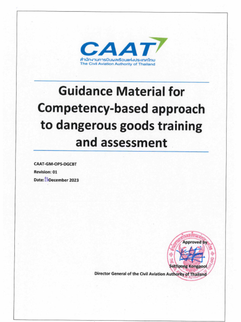 CAAT GM OPS DGCBT Guidance Material For Competency Based Approach To ...