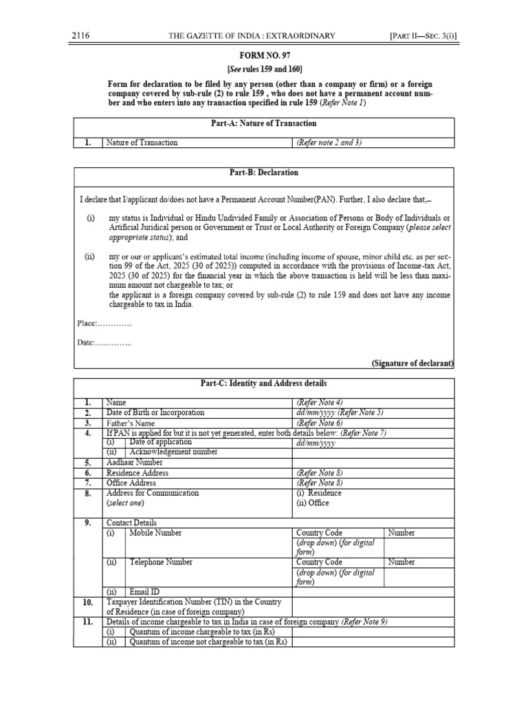 Form 97-Replaced Form 60 | PDF | Identity Document