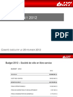 Budget Bixi 2012