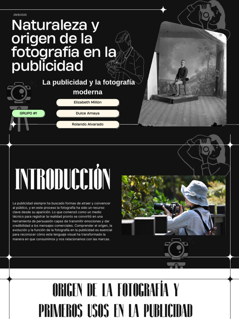 Grupo#1 Naturaleza y Origen de La Fotografia en La Publicidad | PDF ...