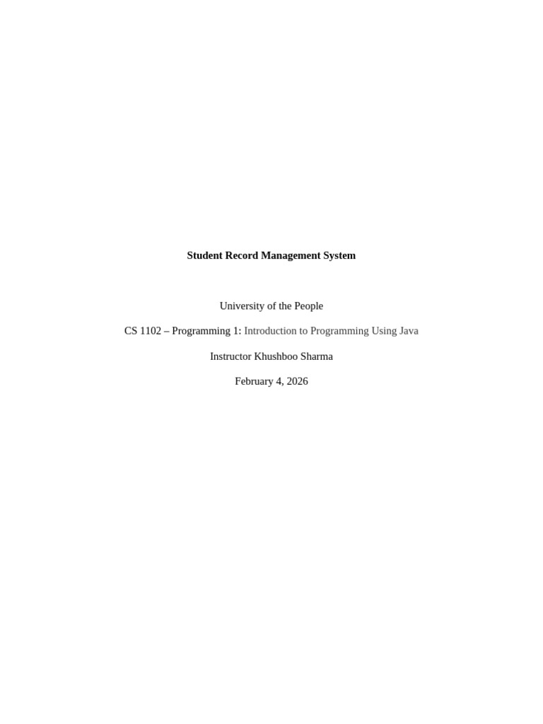 Student Record Management System | PDF | Method (Computer Programming ...