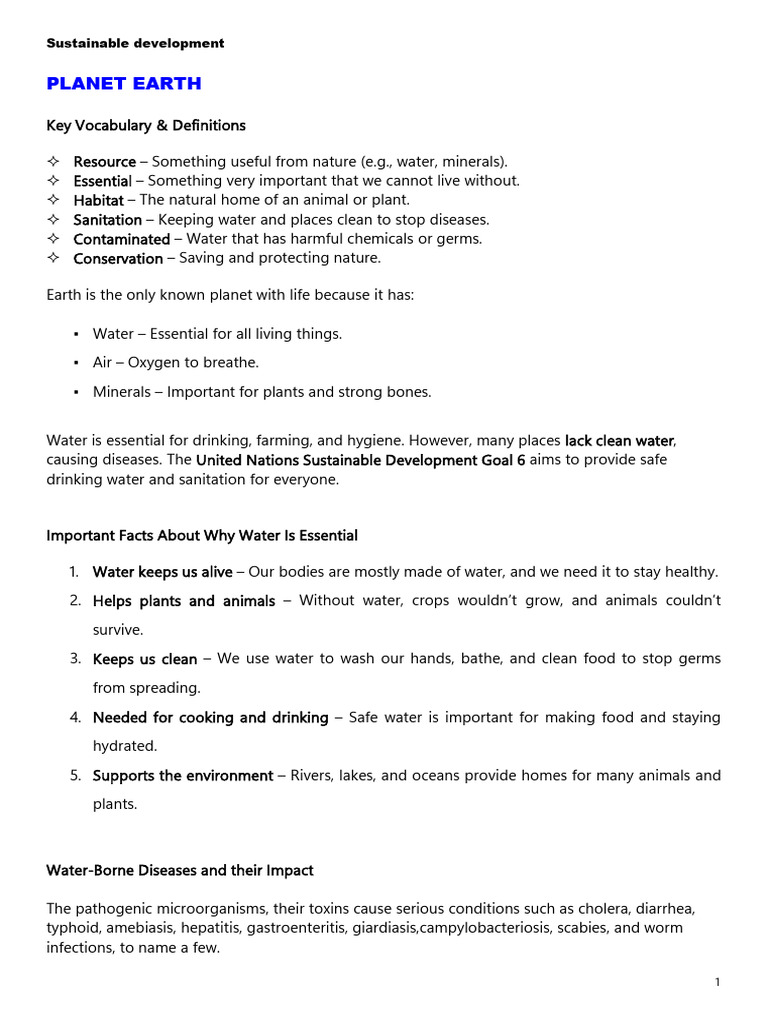 Sustainable Development Notes | PDF | Climate Change | Fossil Fuels
