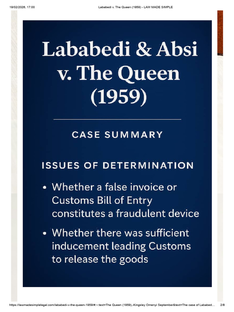 Lababedi v. the Queen (1959) | PDF | Appeal | Justice
