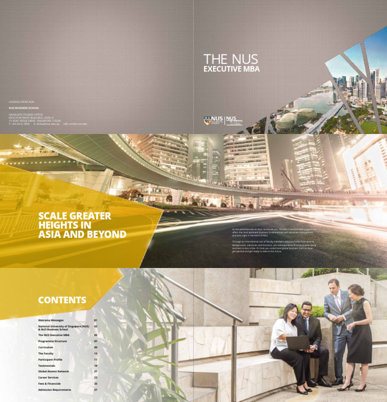The NUS EMBA Brochure 2018 2019 New | PDF | Master Of Business ...