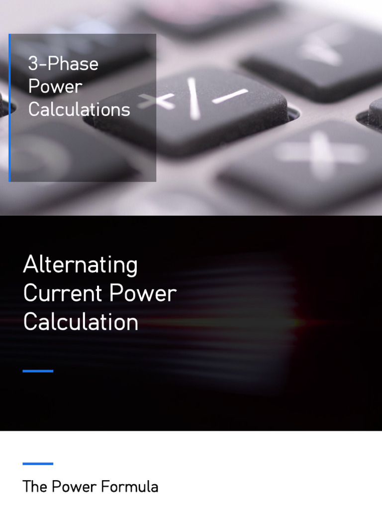3 Phase+Power+Calculation | PDF | Ac Power | Inductor
