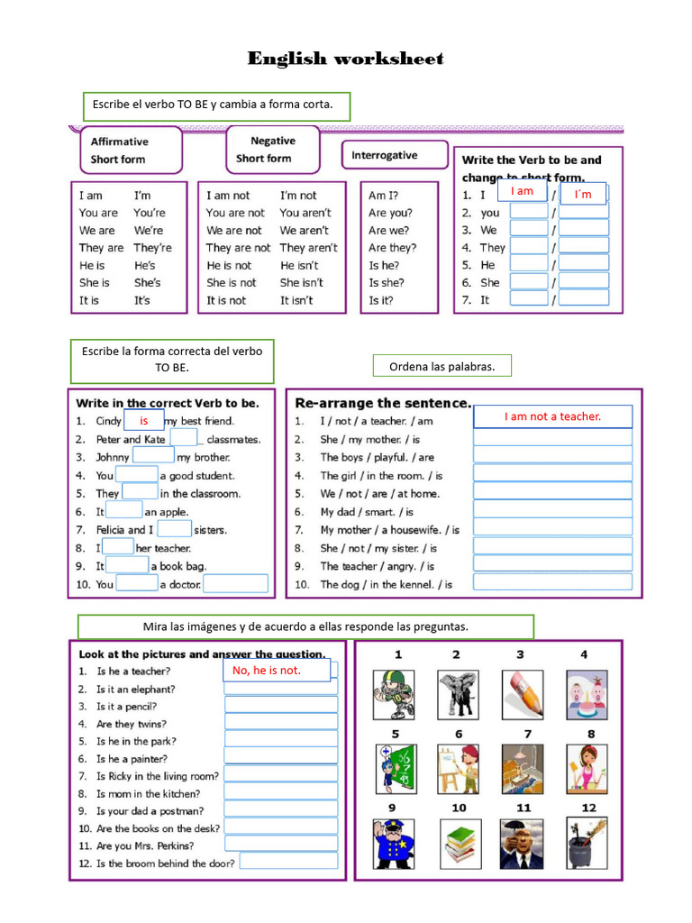 English Worksheet | PDF