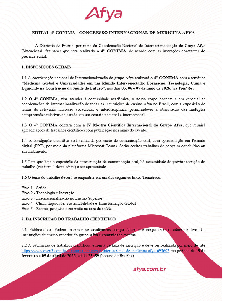 Edital 4° Conima | PDF | Abstract (resumo) | Caixa alta e caixa baixa