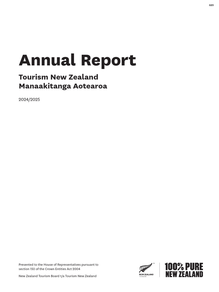 TNZ 2024 25 Annual Report | PDF | New Zealand | Business