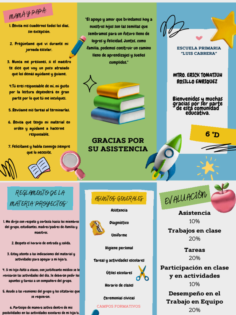 Folleto Junta Para Padres De Familia 6°D | PDF