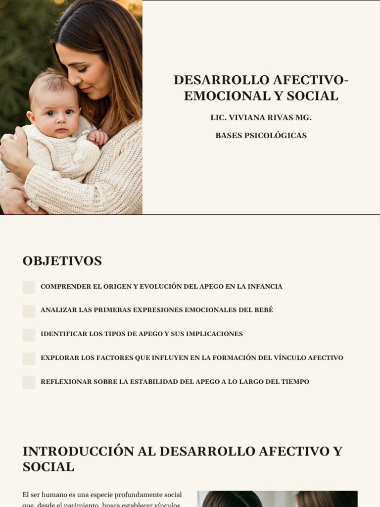 15. Desarrollo Afectivo y Emocional | PDF | Teoría de apego | Las emociones