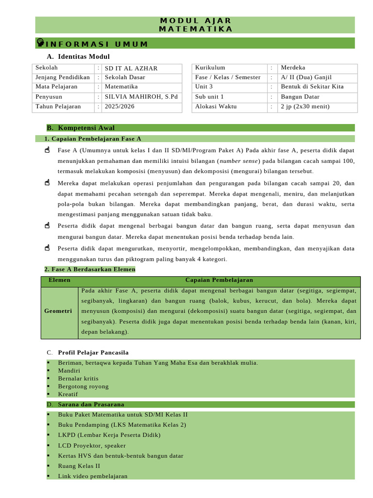 MODUL MTK BAB 3 | PDF