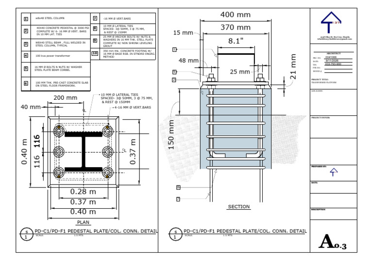 Trans Pad Steel 3 PLT CONN DET | PDF | Civil Engineering ...