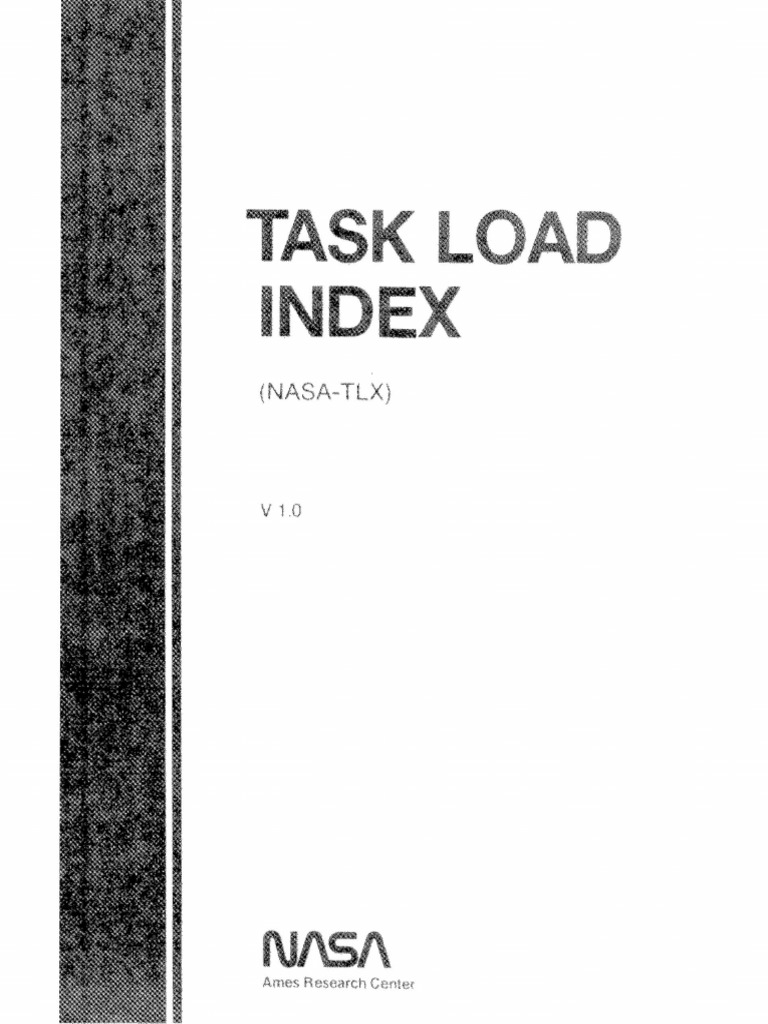 Nasa Tlx v1 0 Searchable Text and Forms | PDF | Workload | Experiment