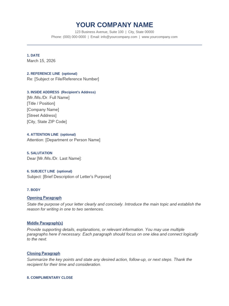 Business Letter Template | PDF