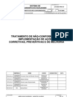 Tratamento de não-conformidades