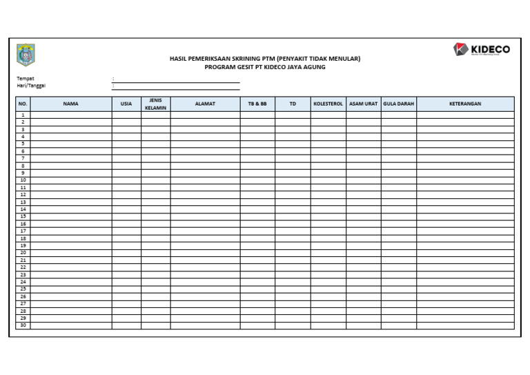 Form Hasil PTM Program GESIT | PDF