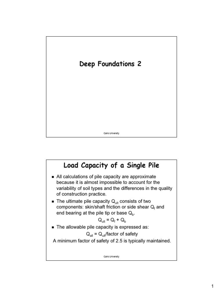 Deep Foundations 2 | PDF | Friction | Mechanical Engineering