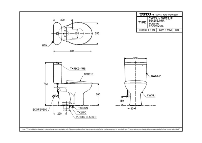 Brosur Closet Toto CW53J | PDF | Bathroom | Home & Garden