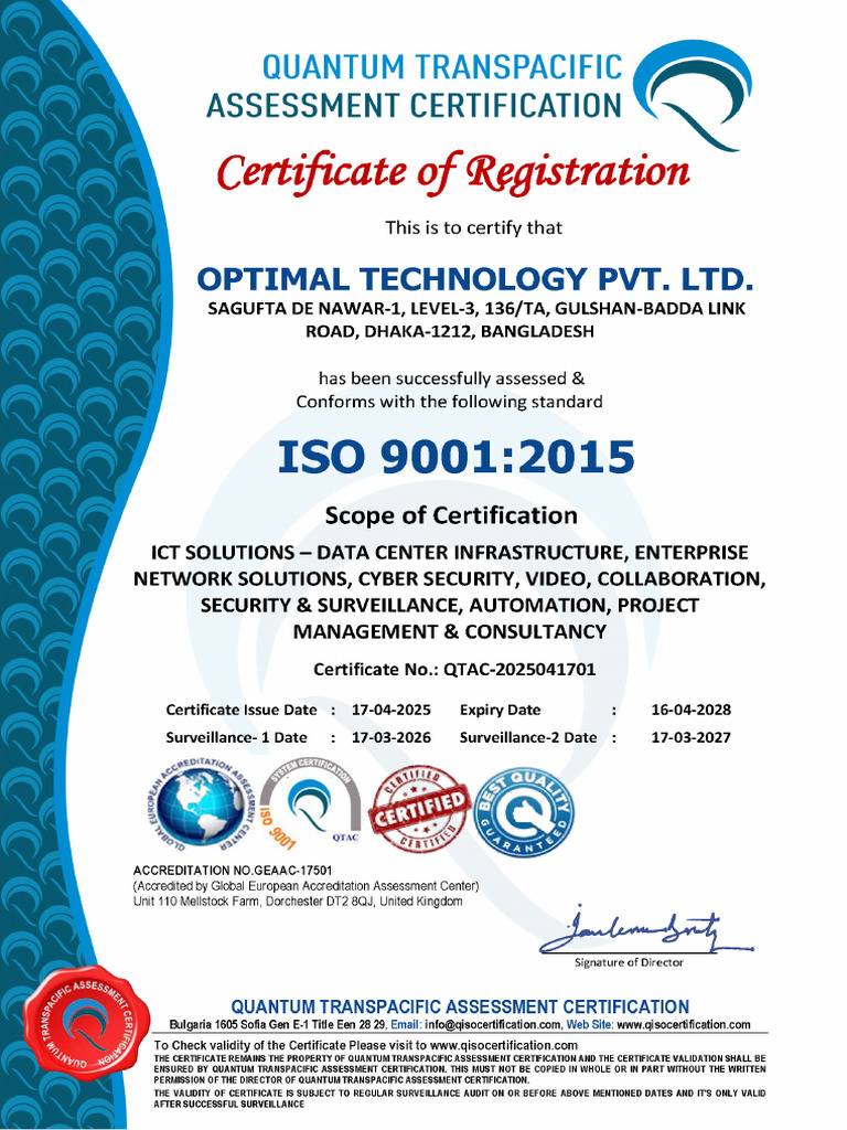 ISO-9001-2015 valid up to 2028 | PDF