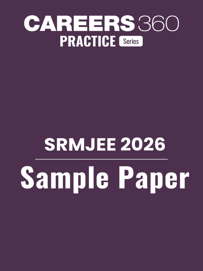 SRMJEEE 2026 Sample Paper_1775727969830 | PDF | Waves | Force