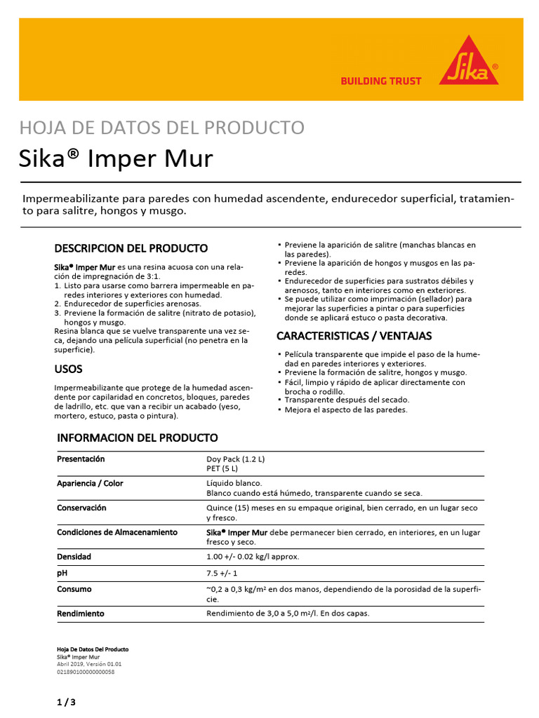 Sika Imper Mur | PDF