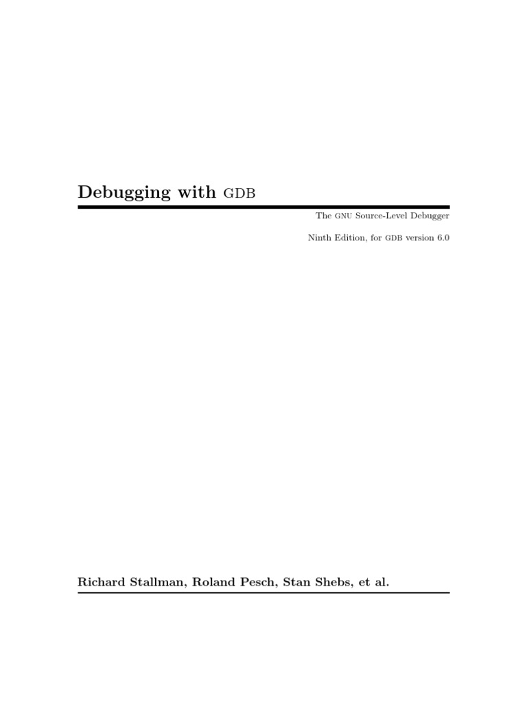 Debugging With GDB | PDF | Computers | Technology & Engineering