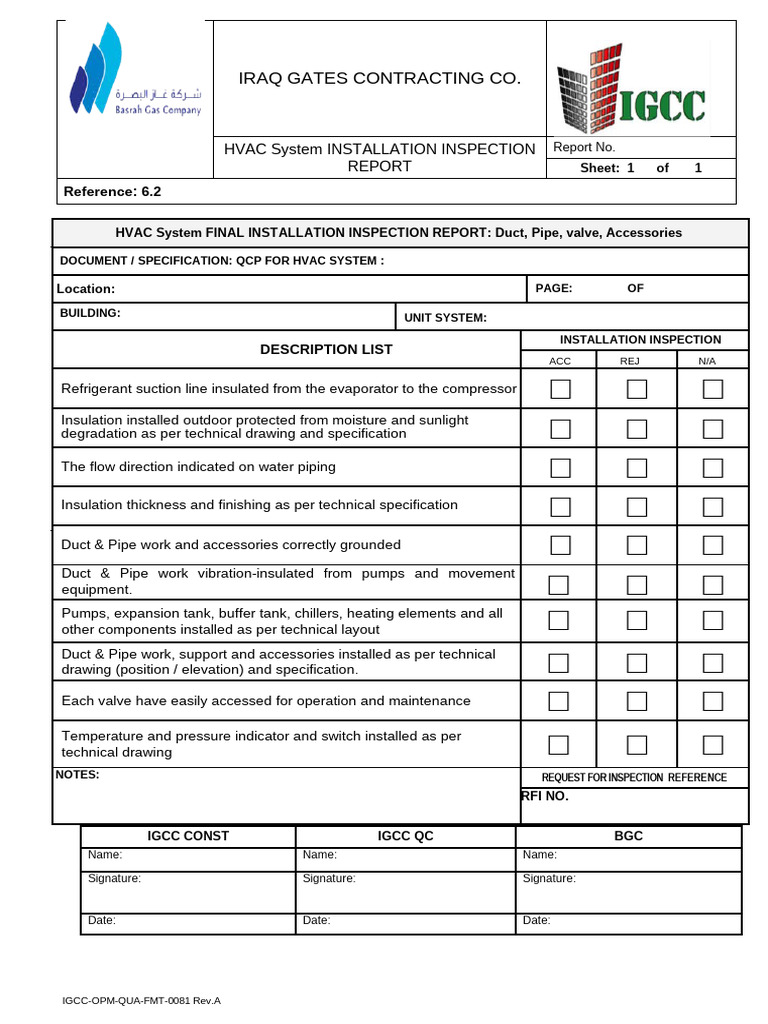 81. Igcc-opm-qua-fmt-0081-Hvac System Final Installation Inspection ...