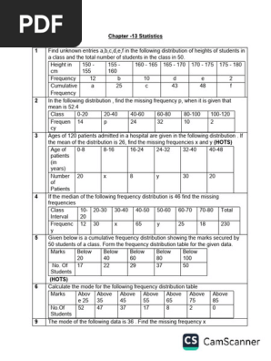 Statistics WS 2026-27(1) | PDF | Mode (Statistics) | Mean