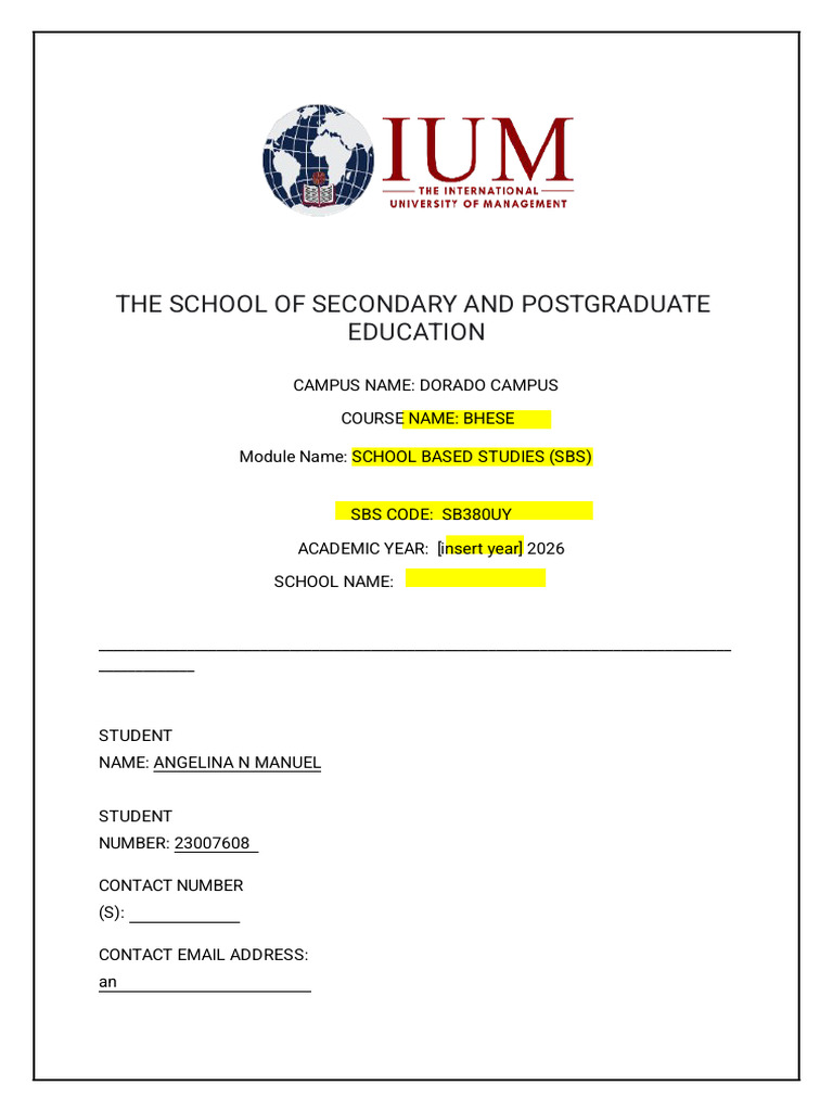 Standard Cover Page SBS File | PDF