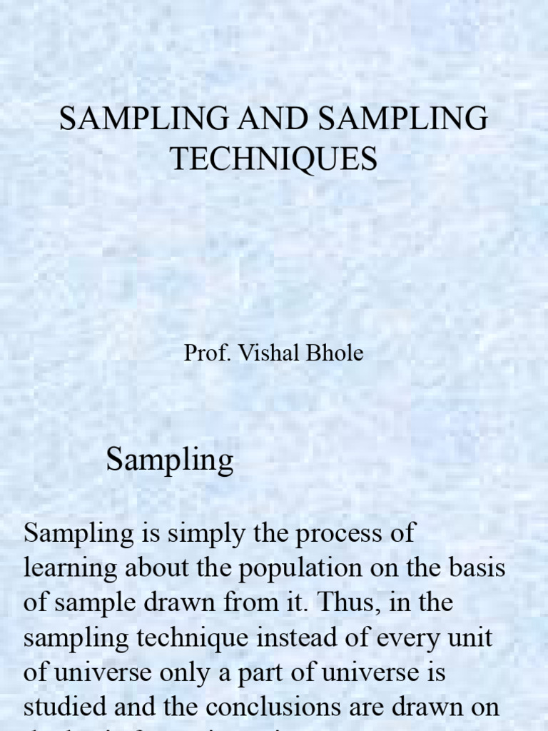 SAMPLING.ppt - Google Slides | PDF