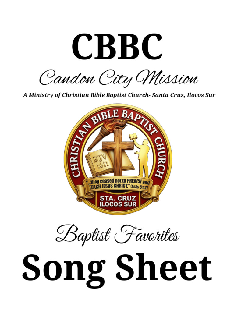 CBBC Songsheet Candon City | PDF | Jesus | Religious Belief And Doctrine