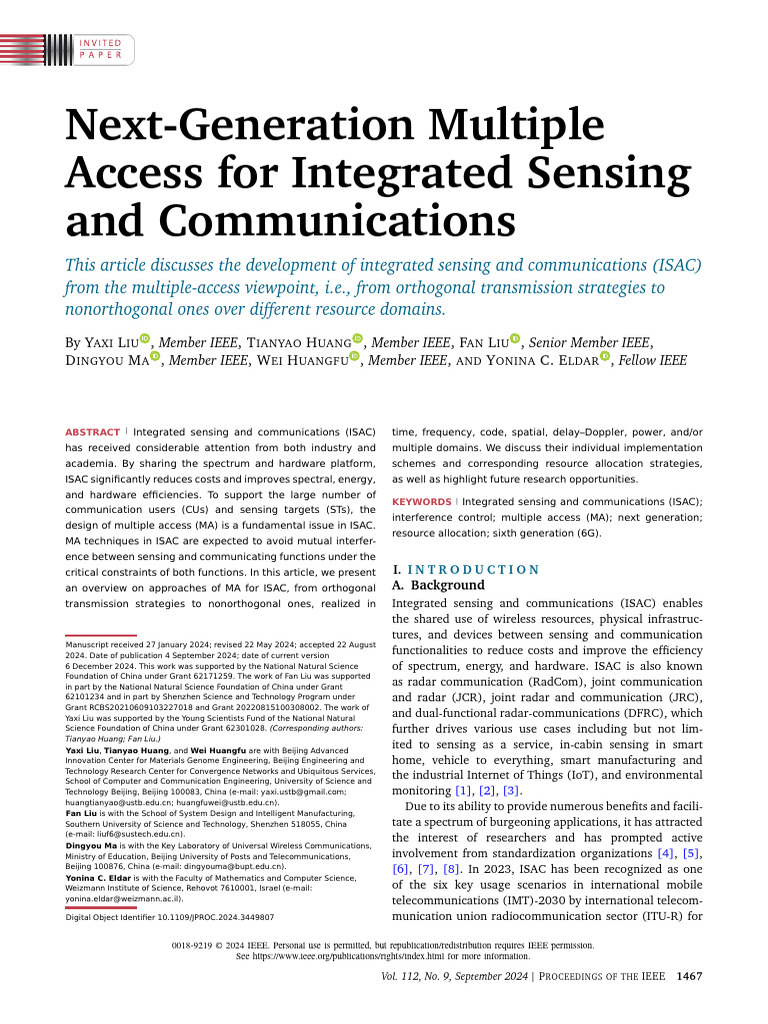 4.Next-Generation Multiple Access for Intergrated Sensing and ...