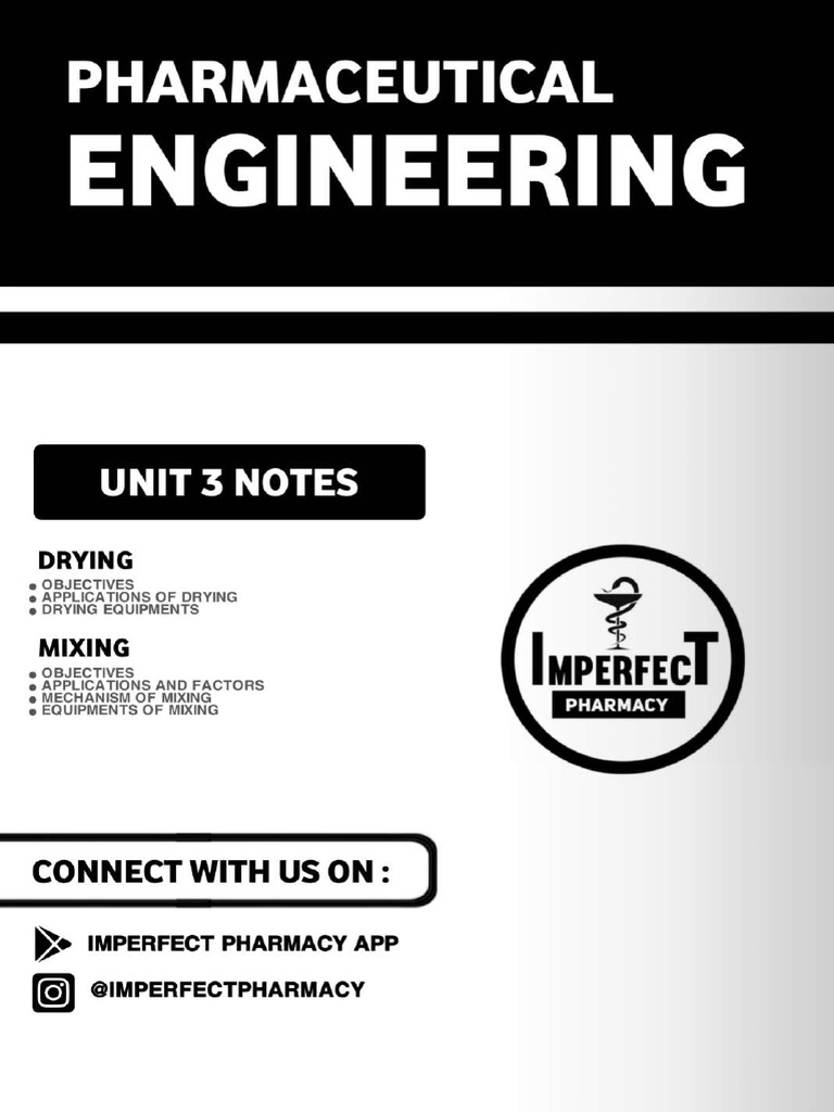 UNIT 3 Pharmaceutical Engineering IMPERFECT PHARMACY | PDF