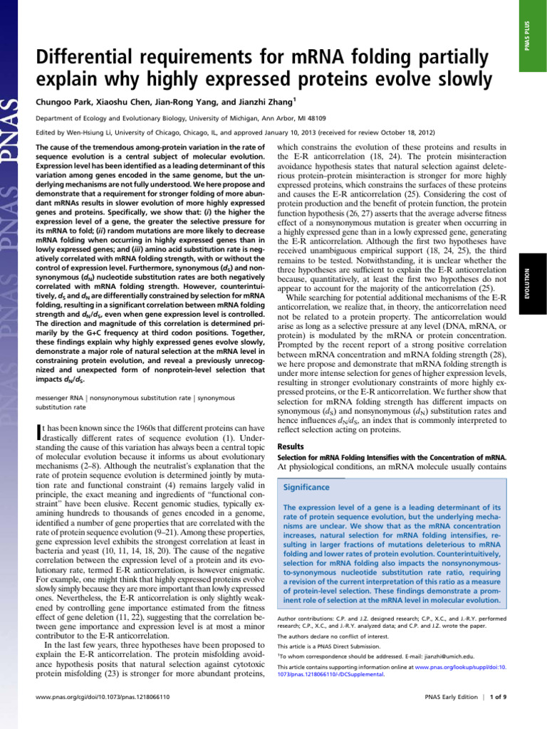 Park Et Al. - 2013 - Differential Requirements for MRNA Folding Partial ...