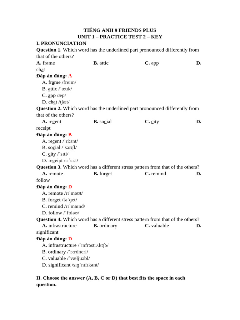 Unit 01 Practice Test 02 Key | PDF | Artificial Intelligence ...