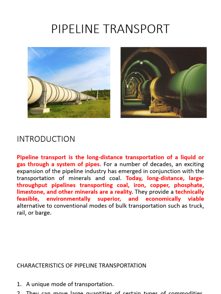 Pipeline Transport | PDF | Pump | Transport
