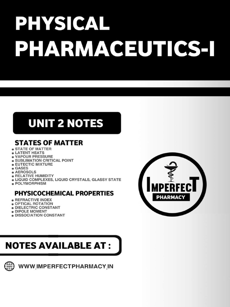 Unit 2 Physical Pharmaceutics Compressed | PDF