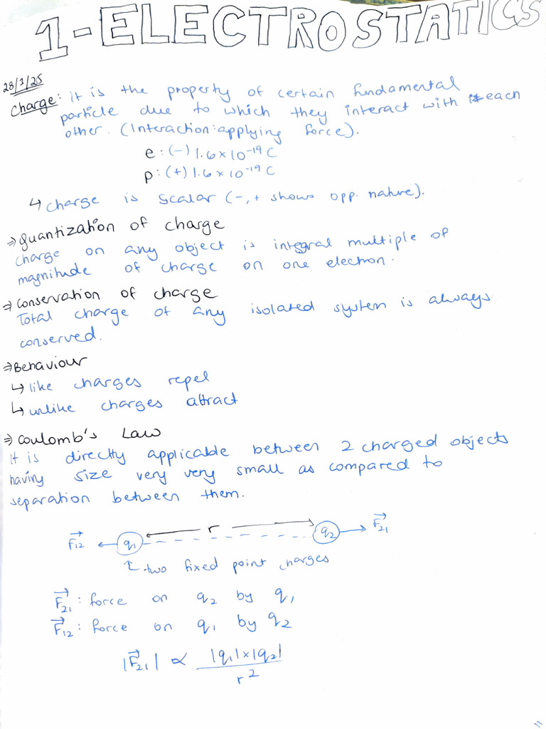 Electrostatics 1 | PDF